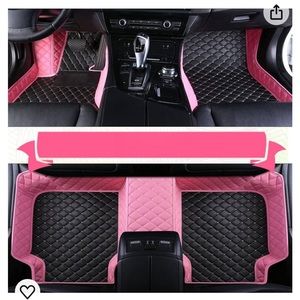 pink car mats